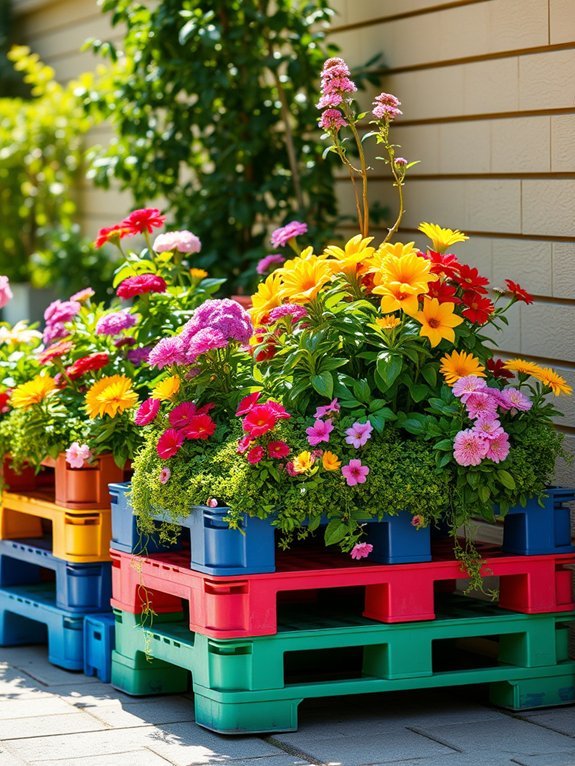 10 Unique Garden Containers That Stand Out 7 vibrant multi colored paint trays