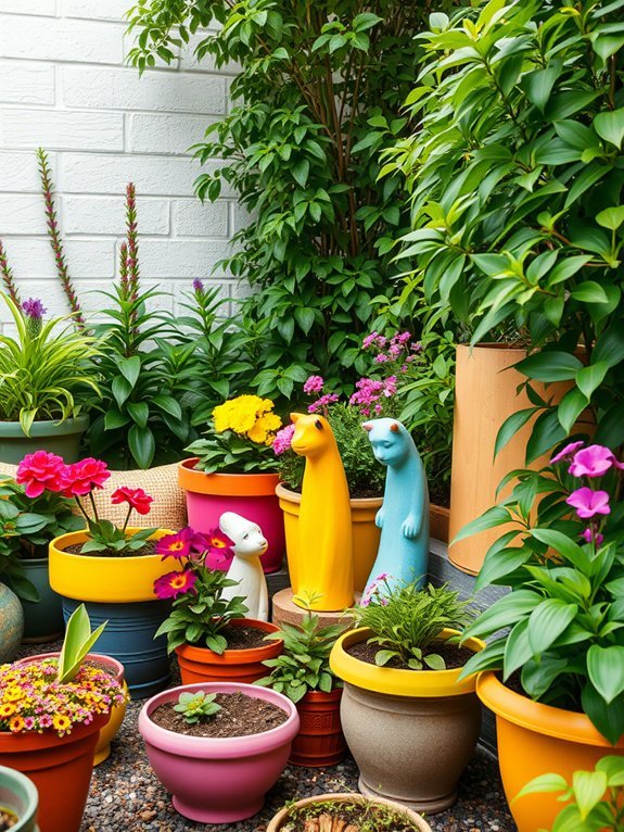 16 Ways to Make the Most of Your Small Garden With Decor 11 vibrant outdoor decor items