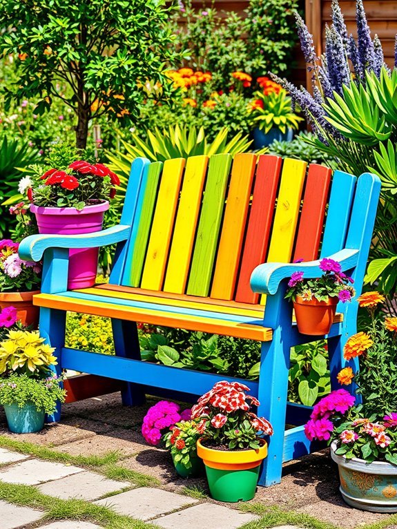13 Fun DIY Garden Projects for the Whole Family 11 vibrant outdoor seating decor