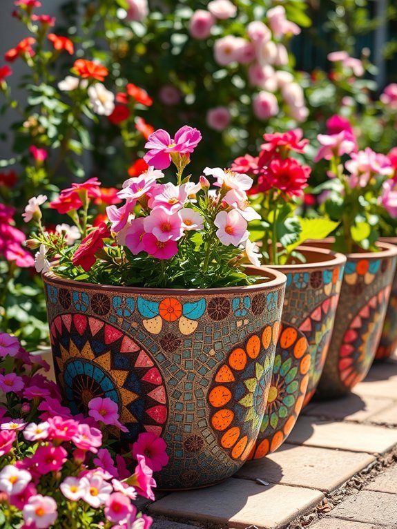 11 Beautiful Ceramic Planters for Your Garden 11 vibrant patterned plant container