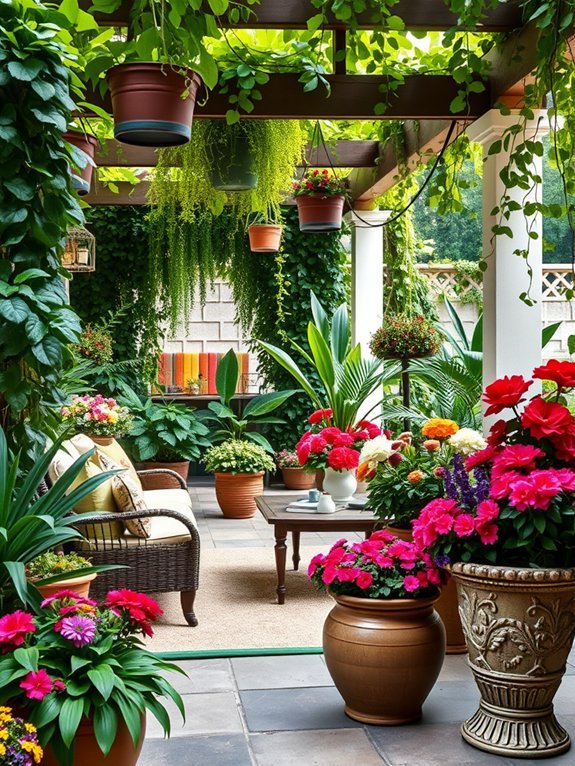 17 Stunning Garden Patios With Creative Decor Ideas 6 vibrant plant life abundance