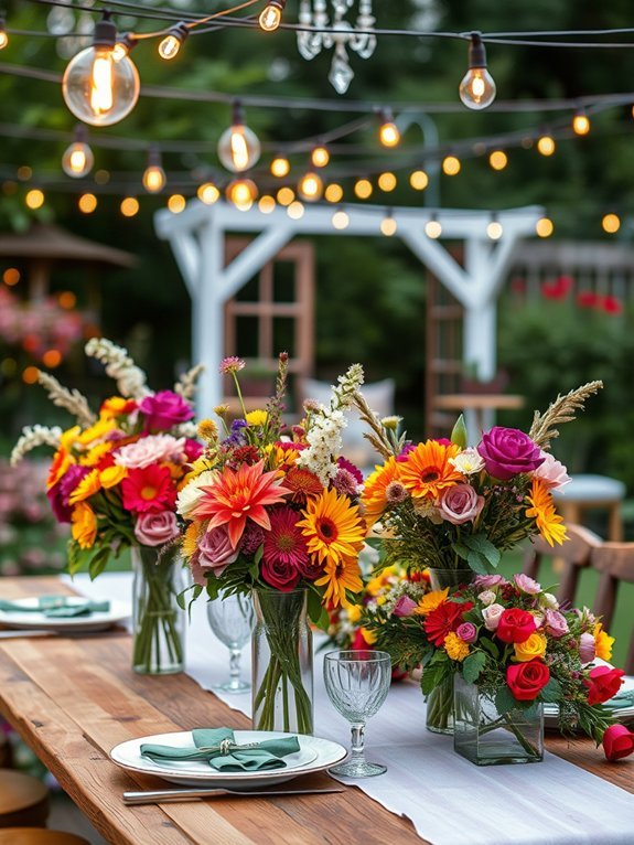 10 Creative Outdoor Dining Decor Ideas for Garden Parties 9 vibrant seasonal floral designs