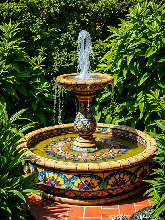 vibrant tiled water display