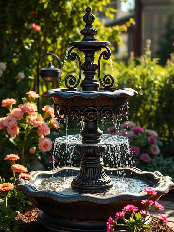 vintage cast iron fountain