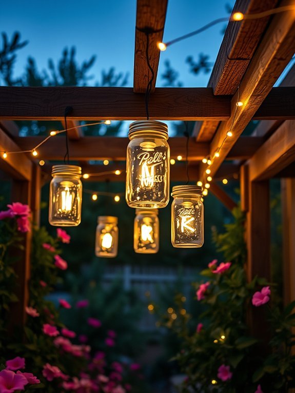 16 Rustic Garden Lighting Ideas to Set the Mood 5 vintage mason jar lanterns