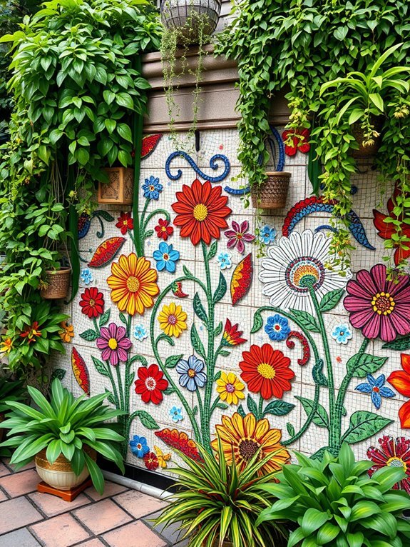 vividly patterned ceramic tiles