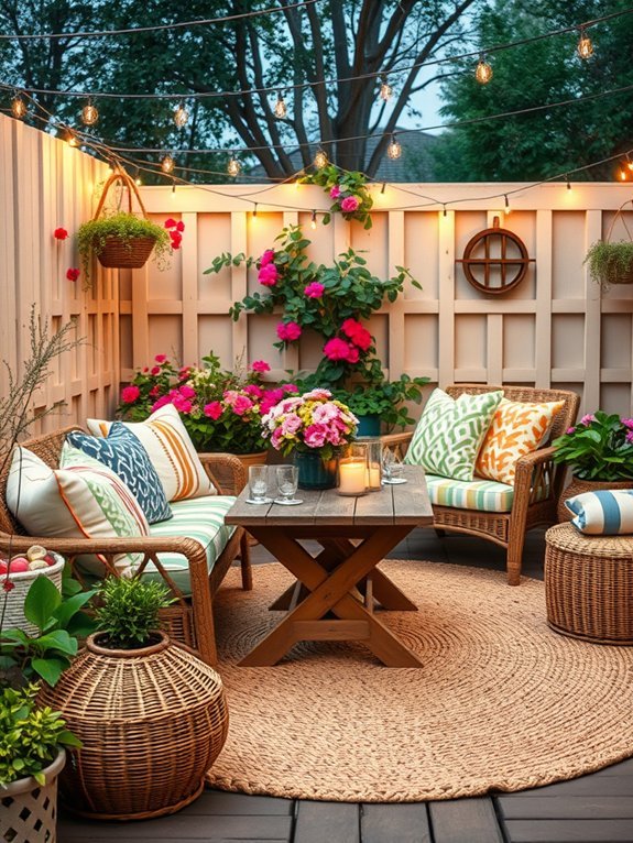 warm inviting outdoor retreat