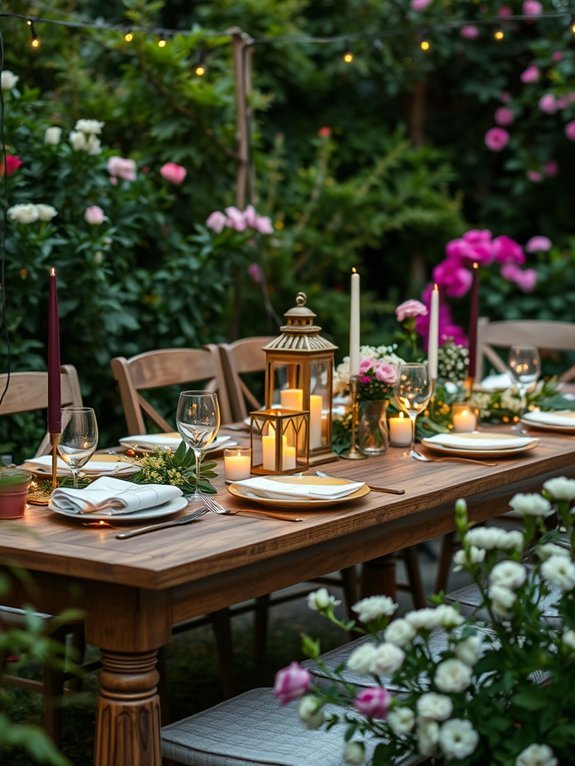 13 Outdoor Lighting Ideas for Romantic Garden Ambience 12 warm inviting tabletop illumination