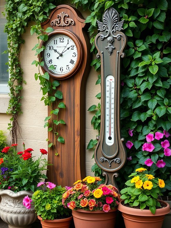 weather monitoring garden decor