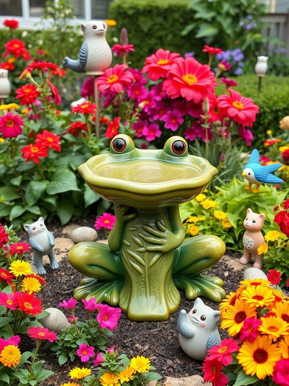 10 Frog-Themed Garden Decor Ideas for a Playful Yard 4 whimsical frog themed birdbaths