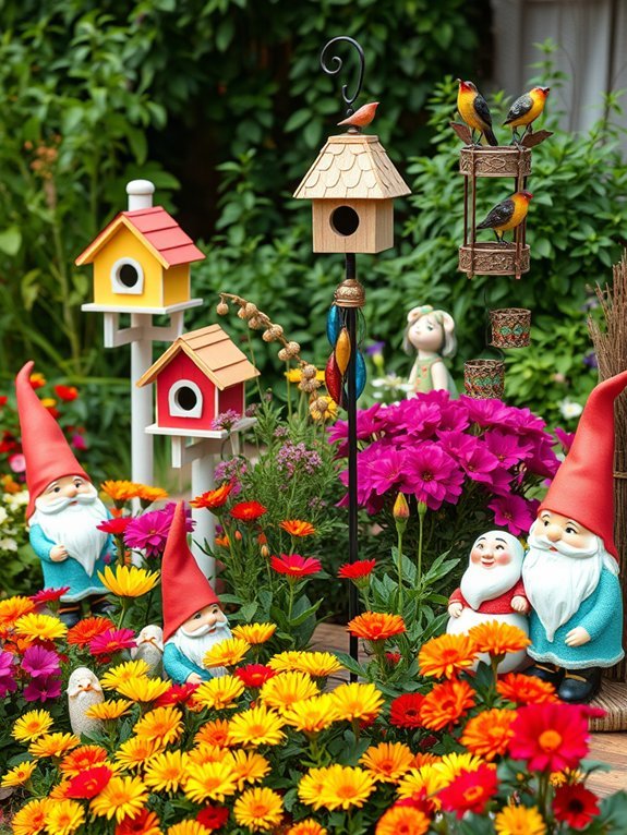 whimsical garden decor accents