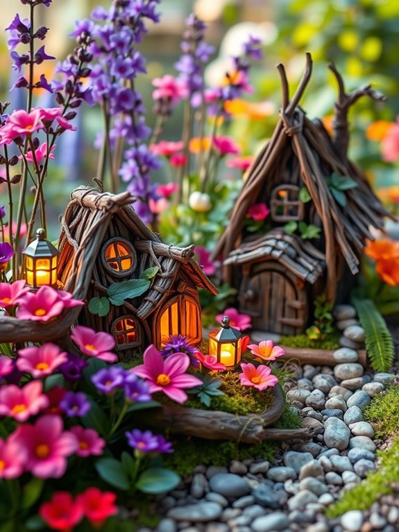 whimsical miniature fairy homes