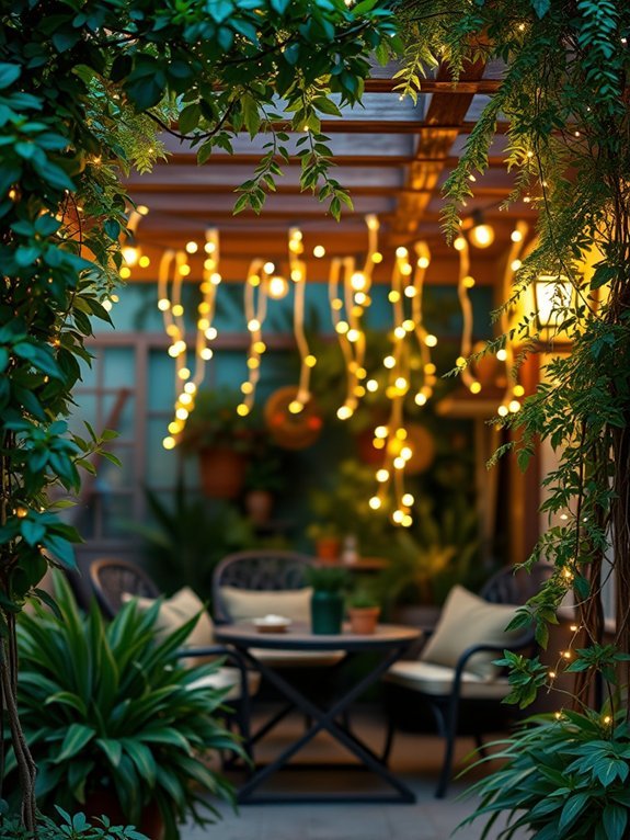 10 Patio Garden Lighting Ideas to Brighten Your Outdoor Area 2 whimsical string light decor
