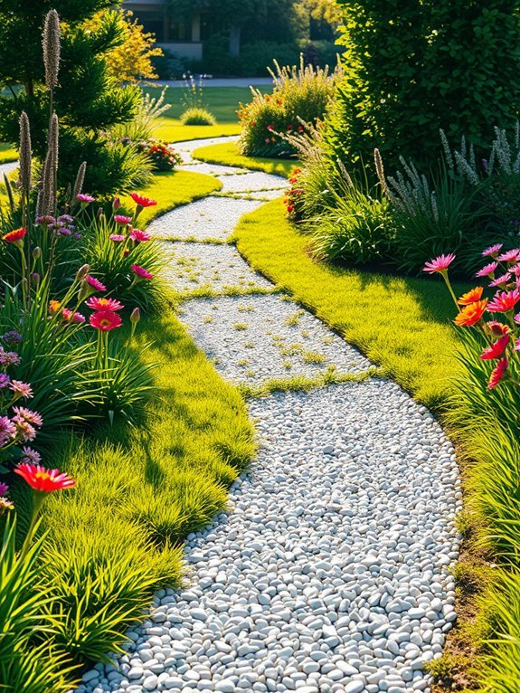 16 Elegant Garden Paths for a Beautiful Landscape 11 white decorative stone aggregate