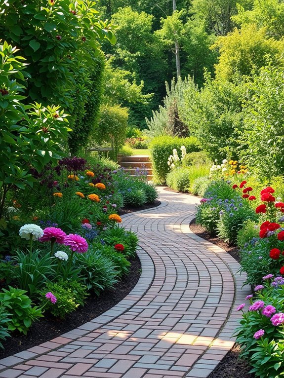12 Creative Pathway Ideas for Your Garden’s Unique Look 6 winding pathways of bricks