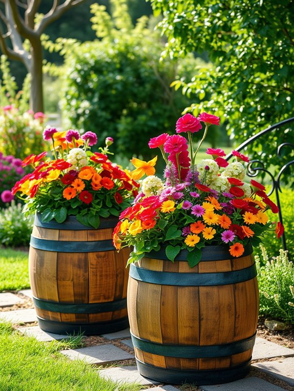 13 Amazing Outdoor Planter Ideas for Creative Garden Decor 9 wine barrel garden planters