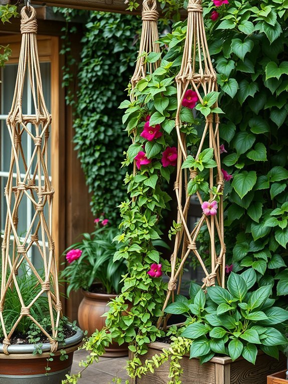 18 Simple Rustic Garden Ideas That Create a Cozy Outdoor Vibe 11 woven supports for plants